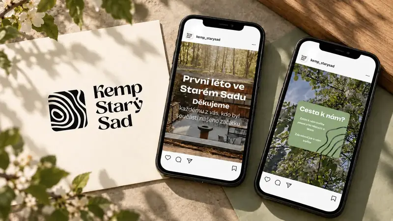 Kemp Starý Sad — logo & social media